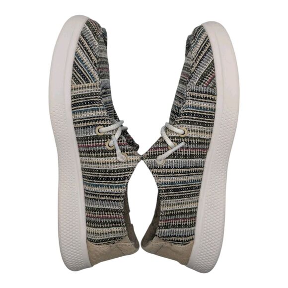 Bobs Skechers Skipper Textile Canvas Casual Comfort Boat Shoes Womens 7 Sneakers - Picture 7 of 11